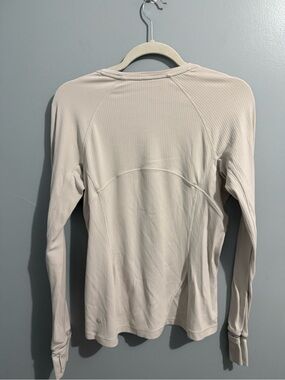 Lululemon Its Rulu Run Ribbed Long Sleeve Shirt Vapor Size 10